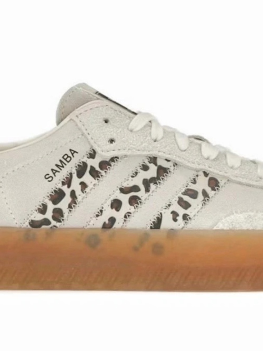 adidas Sambae Leopard Off White Print Sneakers White US 5 NWT
